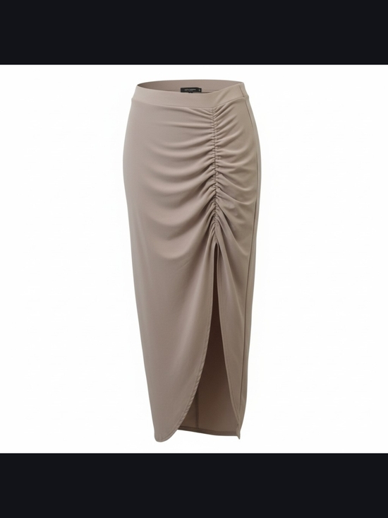 Charlotte Russe Dresses & Skirts - Charlotte Russe cinched nude tan skirt womens size small